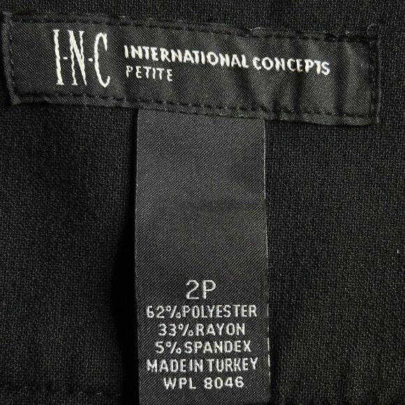 INC International Concepts Women's 2 Petite Black Pants - Picture 11 of 14
